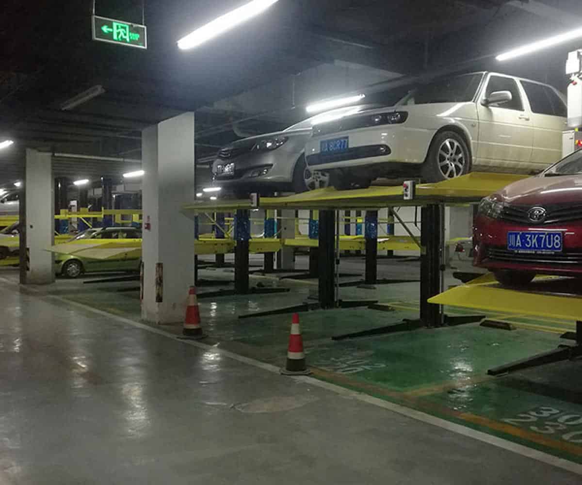 貢山兩層簡易升降機械停車設備過驗收